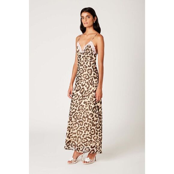 NIA JASMINE DRESS - Leopard print chiffon  Brunch Wine Tasting size S NWT$108 - Picture 1 of 6